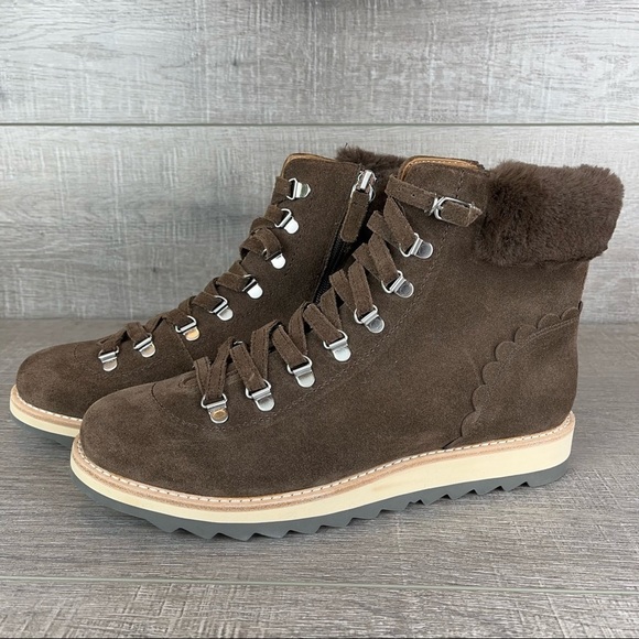 NWT kate spade size 10 maira suede hiking boot brown - Picture 3 of 13